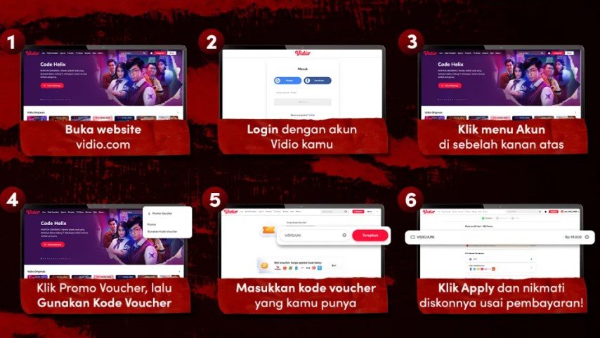 Cara Memasukan Kode Voucher Vidio